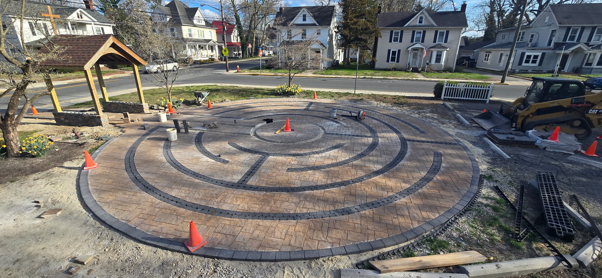 Labyrinth construction at St. Philip's