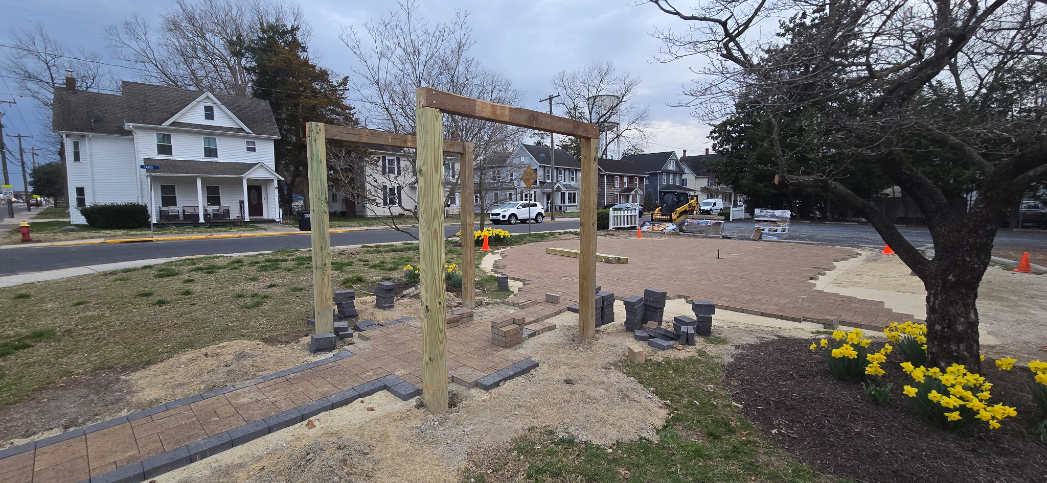 Labyrinth construction at St. Philip's