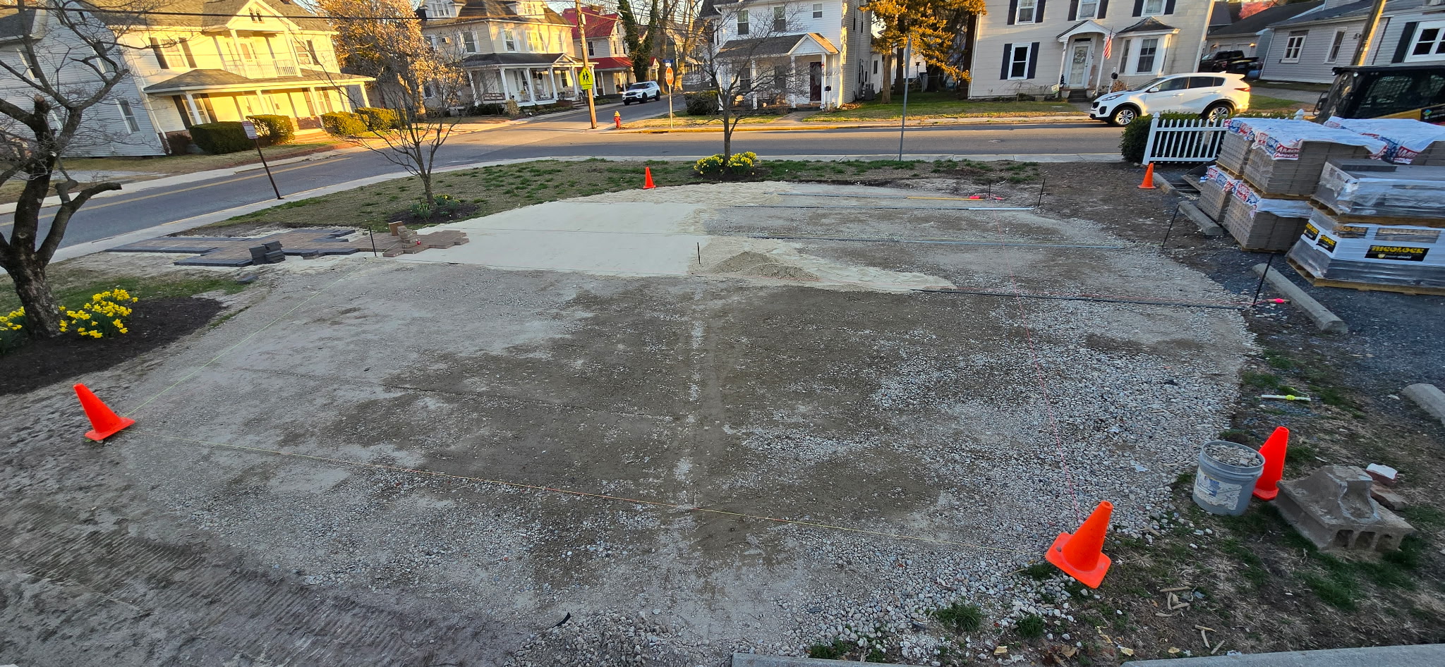 Labyrinth construction at St. Philip's
