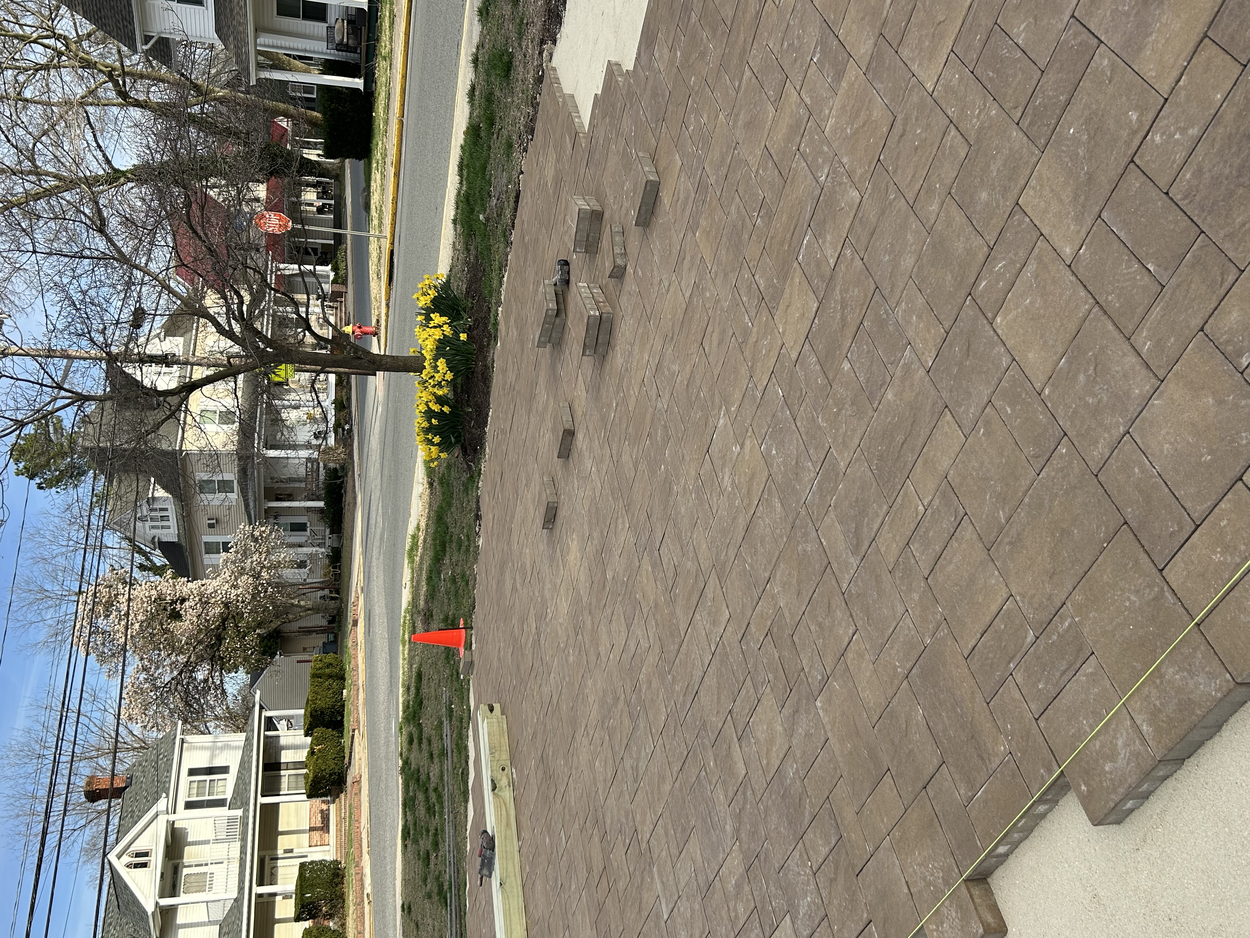 Labyrinth construction at St. Philip's